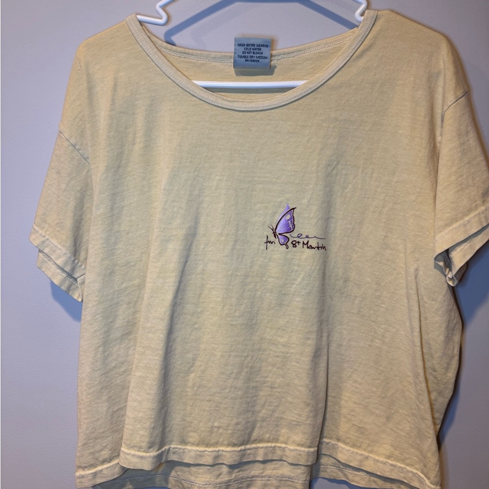 Secret Top Light yellow Cotton Tee
